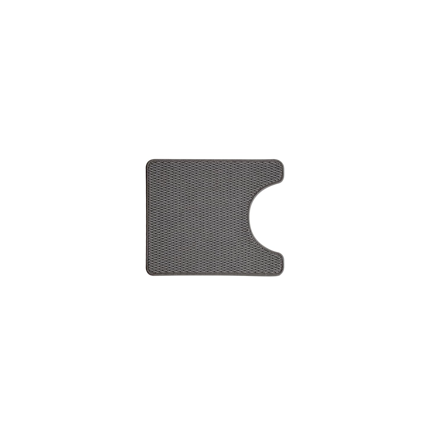 TYUU Toilet Rug, Thin Toilet Rugs U Shaped Washable Non Slip Absorbent Quick Dry Low Pile Toilet Mat, Dark Grey 20"x24" U Shape