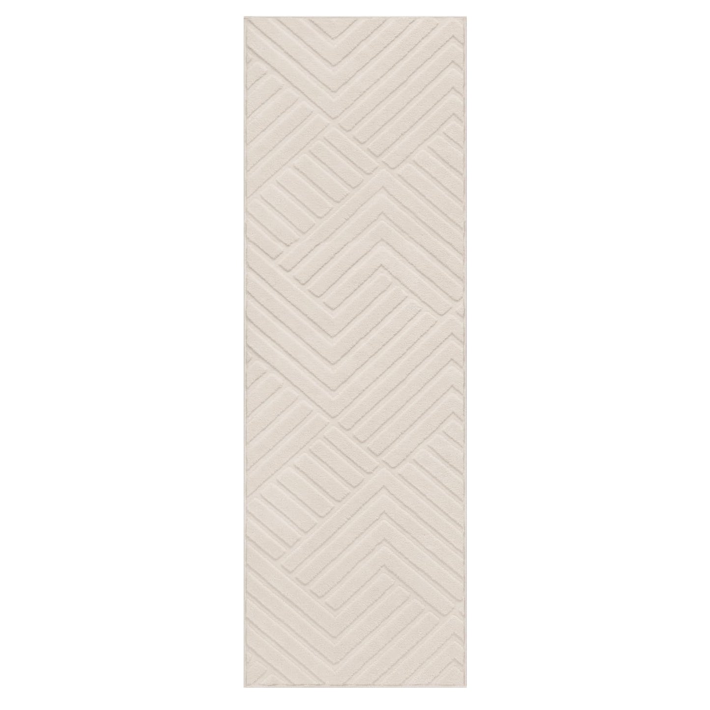 Bsmathom Runner Rug Non Slip, 2x6 Hallway Runner Washable Carpet Runners, Low Pile Beside Rug Floor Mat for Hallways Entryway Laundry Room Kitchen Bathroom, Beige
