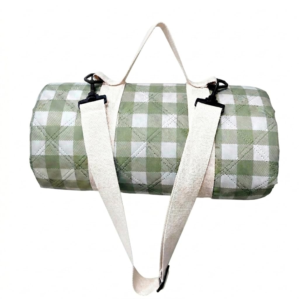 AIMLYXEE 80"x 83" Extra Large Picnic Blanket Waterproof Sandproof, Foldable Outdoor Mat with Premium Canvas Strap for Beach