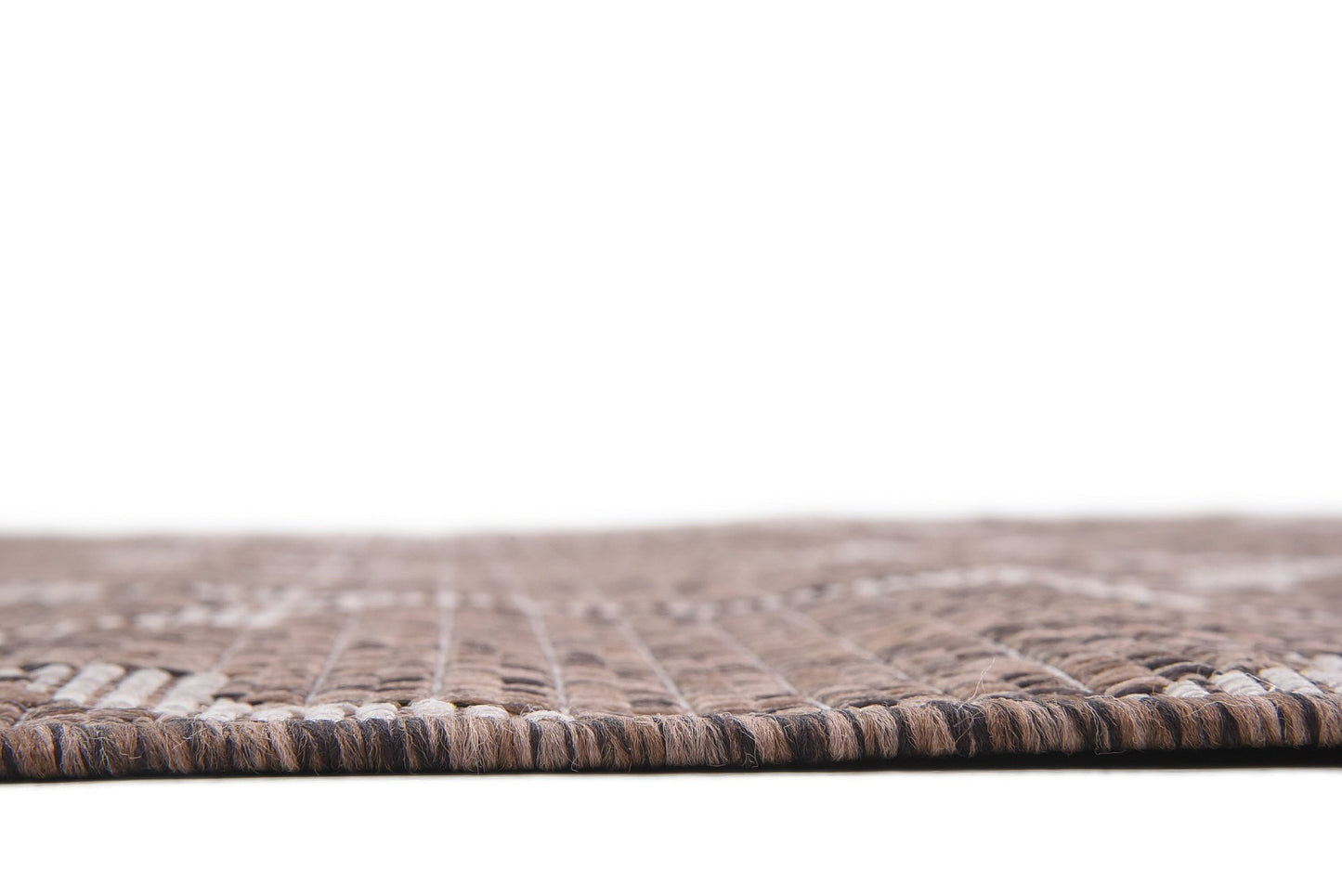 Unique Loom Outdoor Trellis Collection Area Rug (4' 1" x 6' 1" Rectangle, Brown/ Ivory)