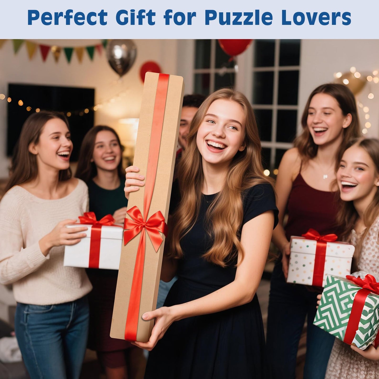 MoKo Jigsaw Puzzle Matt Rollup, 46" x 26" Puzzle Saver Pad with 4 Sorting Trays & Travel Storage Bag, Portable Puzzle Keeper Up to 1500 Pieces, Non-Slip Rubber Bottom & Smooth Surface