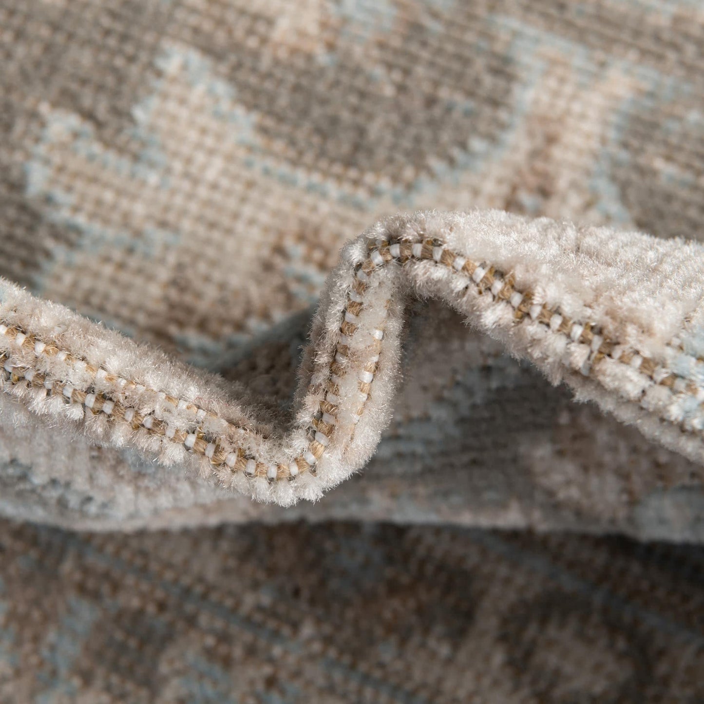 Unique Loom Whitney Collection Area Rug - Milano (5' 1" x 8' Oval, Cloud Gray/ Ivory)