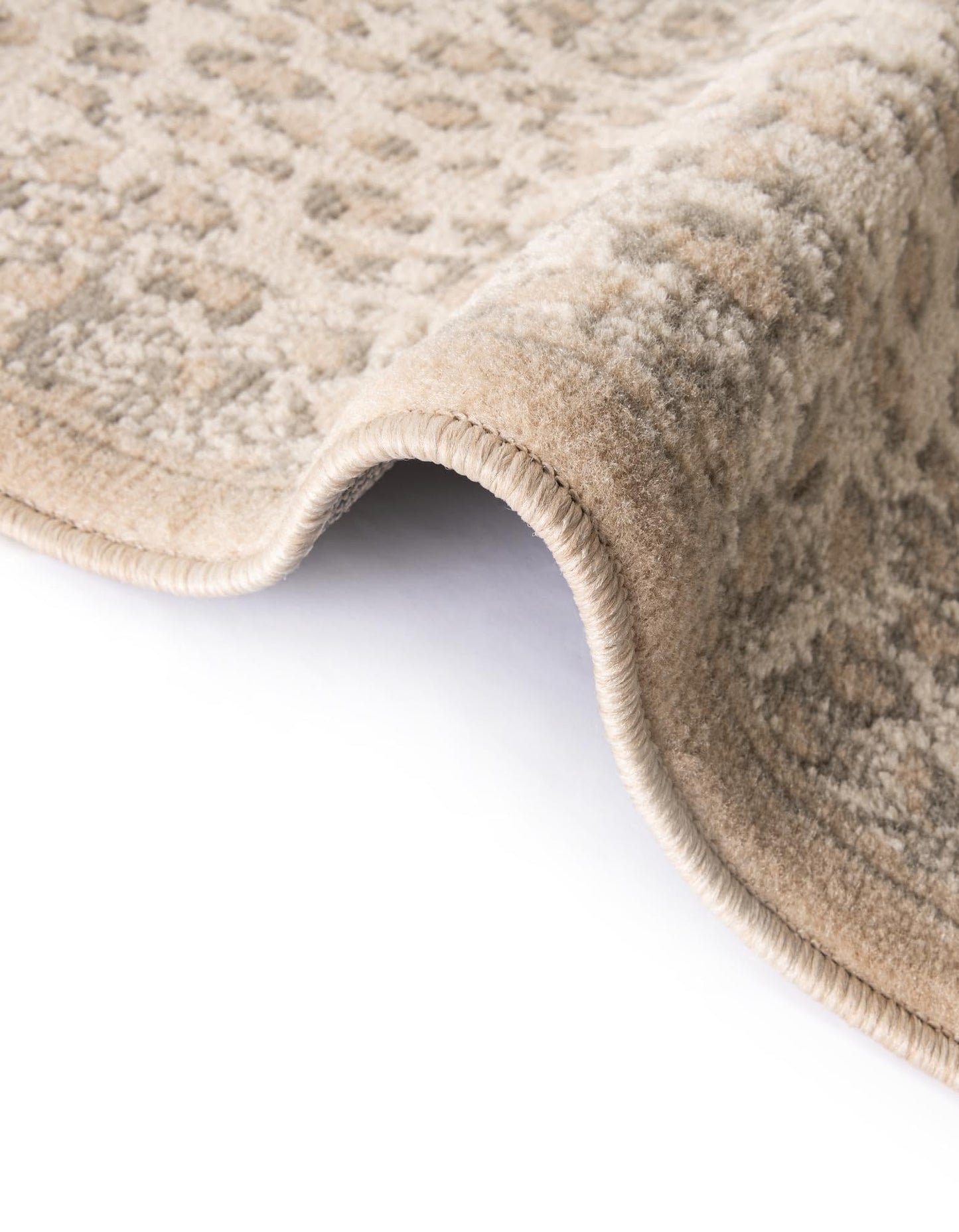 Rugs.com Savannah Collection Rug – 4 Ft Round Ivory Medium-Pile Rug Perfect for Kitchens, Dining Rooms