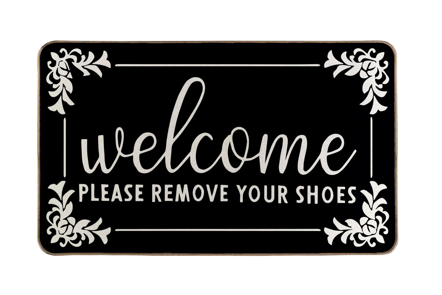 LMABBAQA Shoes Off Doormat 17 x 30 Inch Please Take Your Shoes Off Doormat Indoor and Outdoor Personalized Water Absorbent Mats for Home Indoor Bathroom Living Room