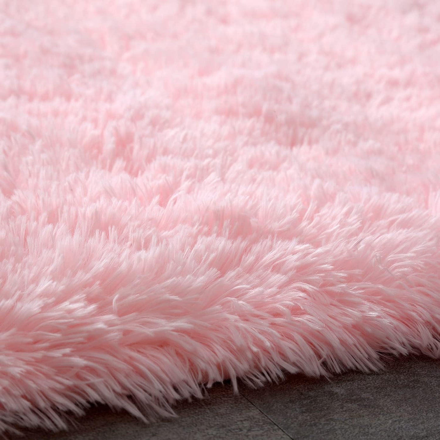 Shag Area Rugs for Bedroom Living Room,5X8 Ultra Soft Fluffy Area Rugs for Dorm, Indoor Carpet Nursery Rugs for Kids Girls Room Home Decor, Pink