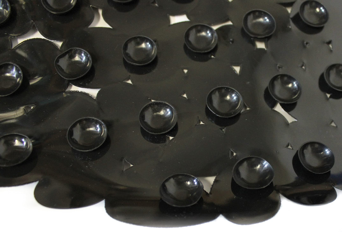 Non-Slip Pebble Bath Mat – 27" x 14" Black Oval Tub Mat with Suction Cups, PVC Shower & Bathtub Safety Mat – Dependable Industries Inc. Essentials