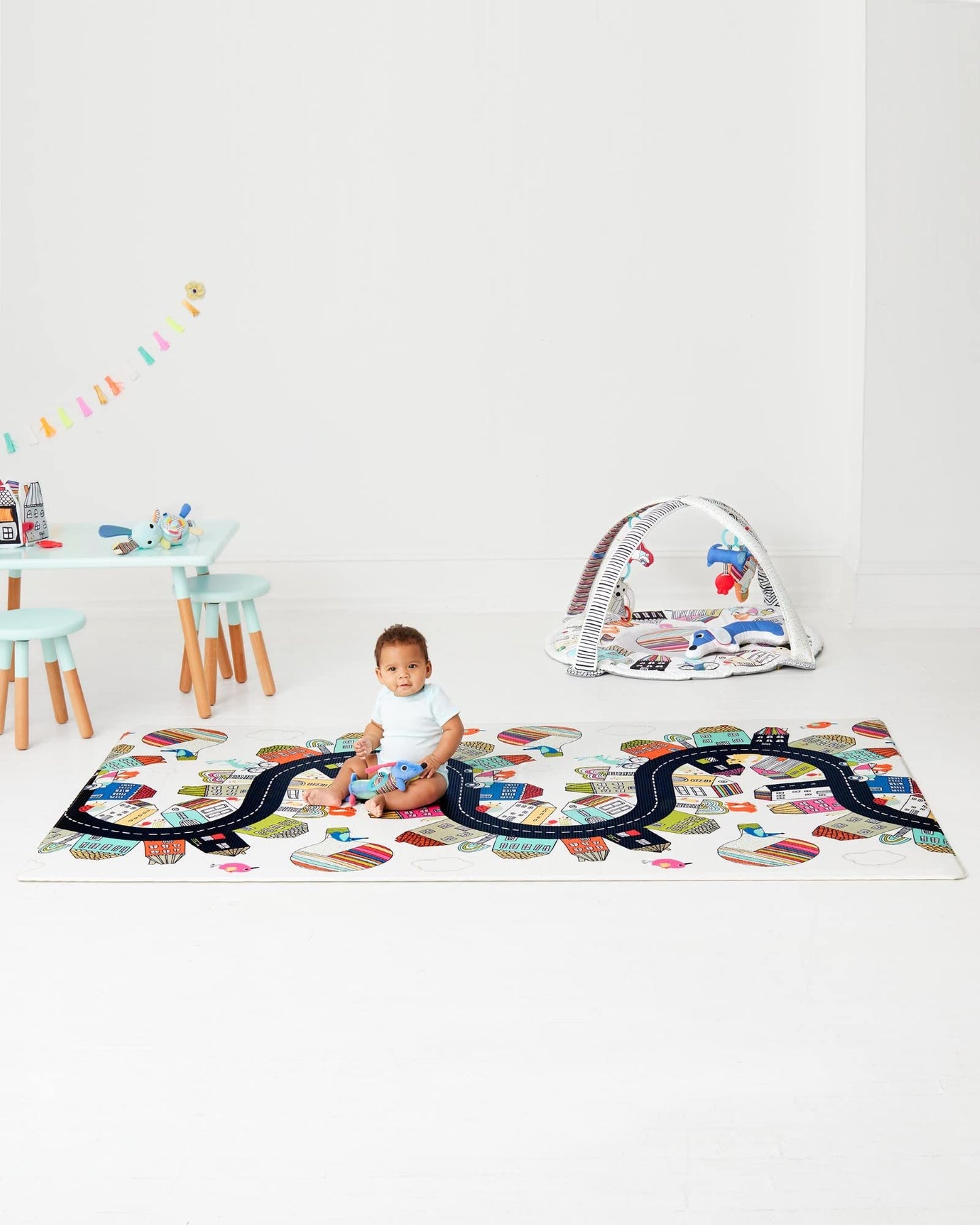 Skip Hop Baby Play Reversible Foam Floor Mat, Vibrant Village, 86" X 52",