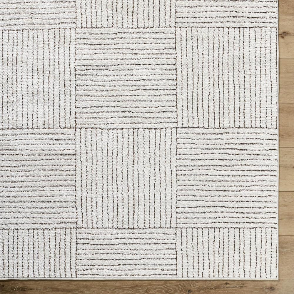 Livabliss x Galey Alix Architect II Modern Geometric Area Rug, 7'10" x 10' (8' x 10'), Brown