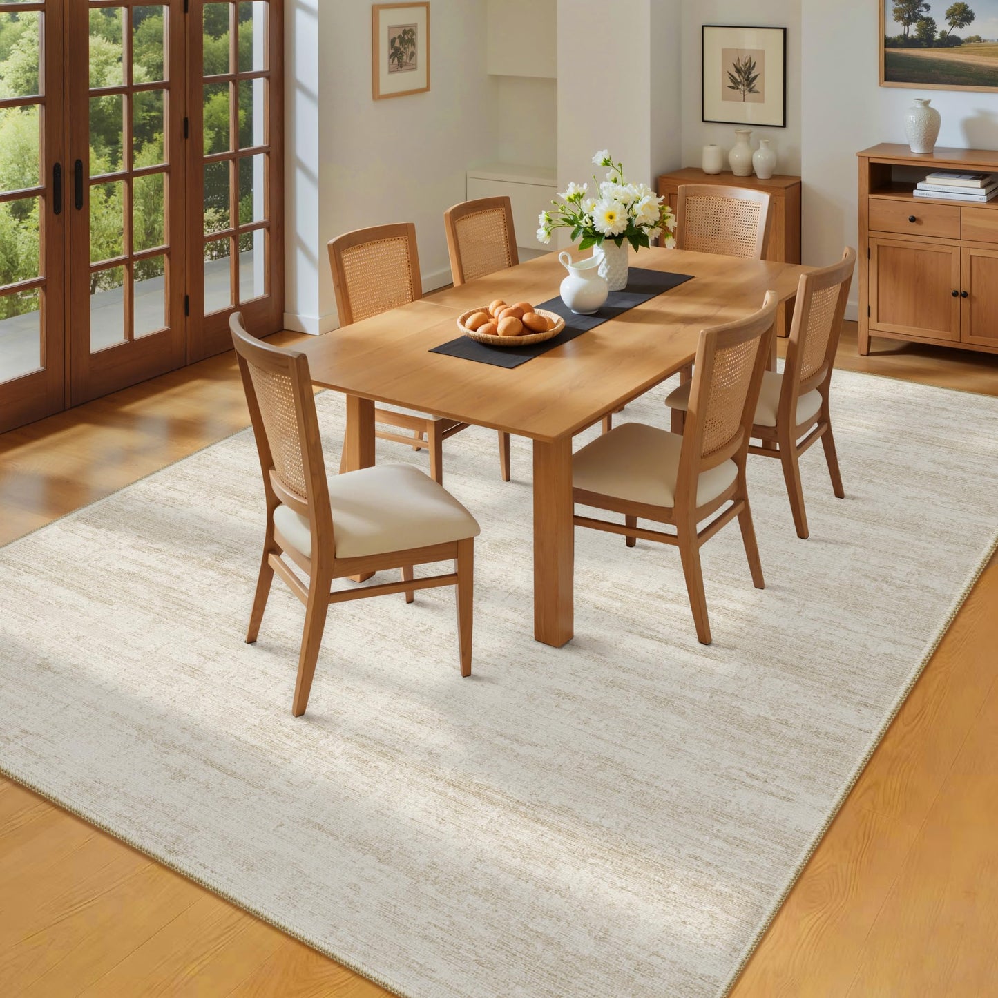 8x10 Area Rugs for Living Room,Modern Abstract Non-Slip Backing Washable Rugs,Soft Thin Large Area Rug,Stain Resistant Carpets for Bedroom Dining Room Home Decor