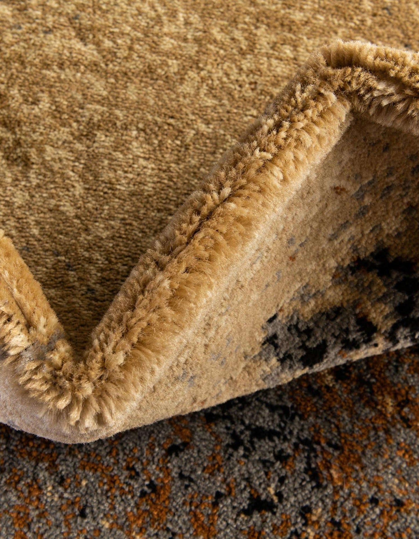 Unique Loom Barista Collection Area Rug - Excelsa (4' 1" x 6' 1" Oval, Beige/Brown)