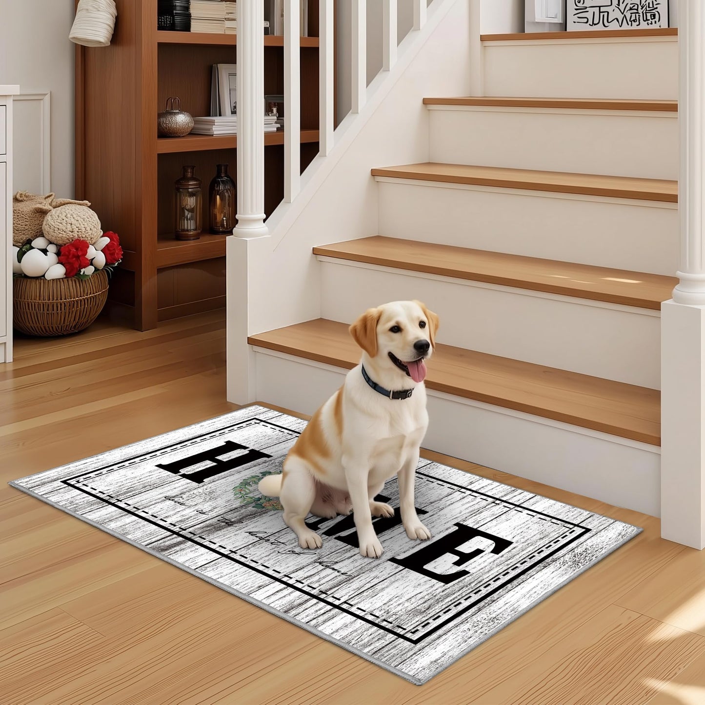 Tritard 100% Non Slip Kitchen Rugs Sets of 3 Farmhouse Washable Kitchen Mats for Floor Non-Skid Kitchen Runner Rug Soft Rustic Kitchen Floor Carpet for Hallway, Laundry, Sink, Office, Grey