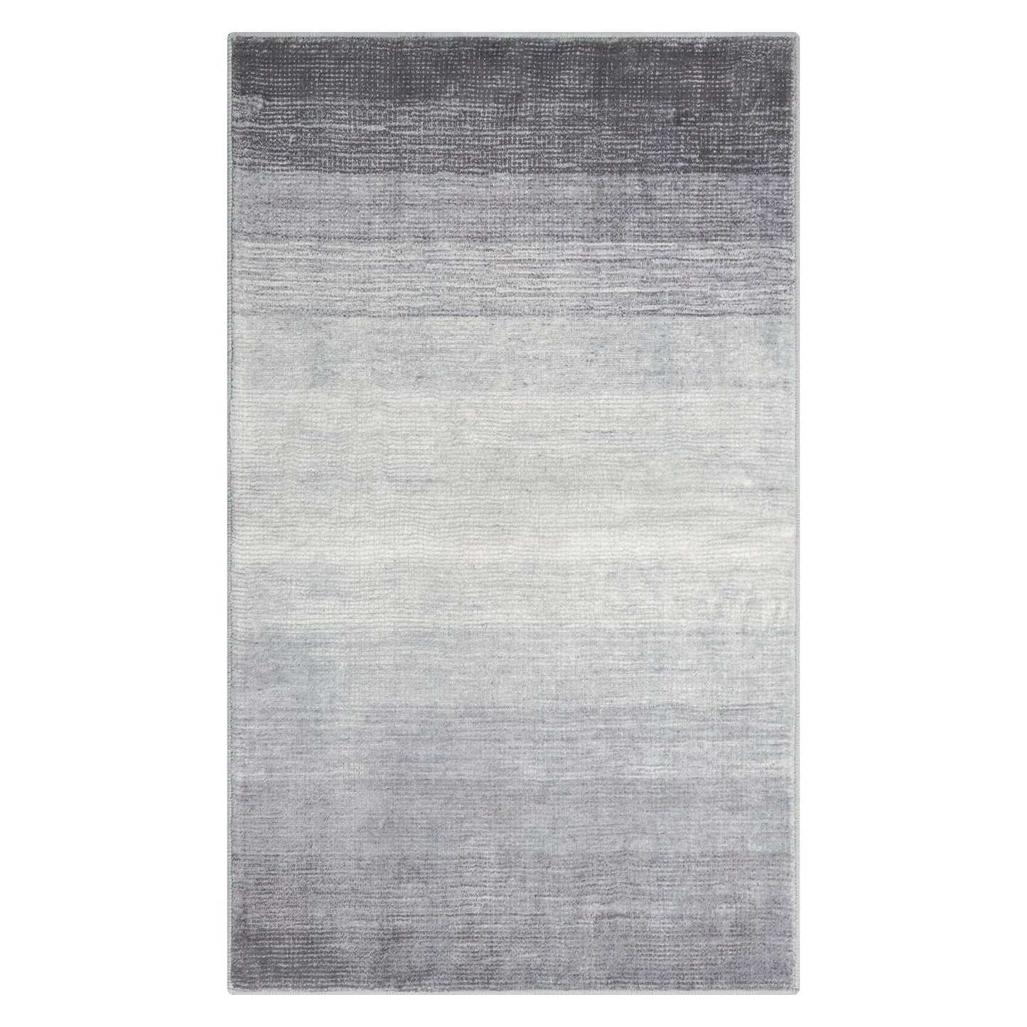 Wonnitar Modern Ombre 6x9 Grey Area Rugs for Bedroom, Washable Large Living Room Rug, Non-Slip Soft Contemporary Stain Resistant Accent Carpet for Dining Room Guest Room (Grey, 6'x9')