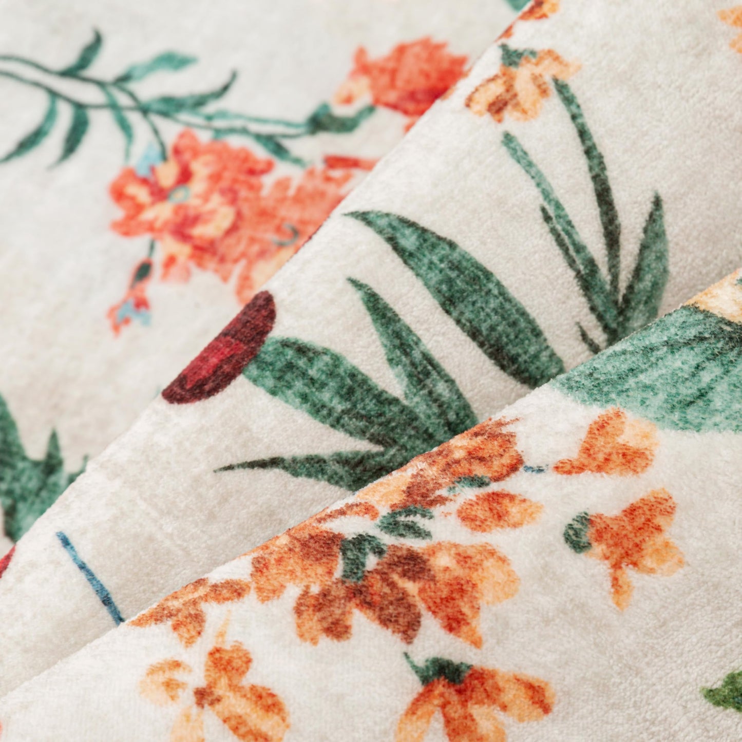 PureCozy Floral Runner Rug 2x6 Washable Hallway Long Beige Bedroom Carpet Non Slip Indoor Boho Kitchen Low Pile Accent Rug Lightweight Soft for Bathroom Dining Laundry Living Room