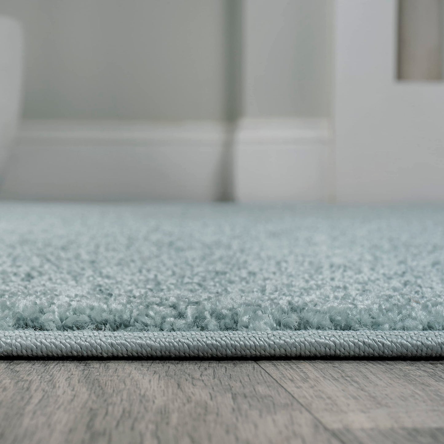 JONATHAN Y Haze Solid Low-Pile Aqua Blue Runner Rug 2x10, Coastal,Bohemian,Minimalist,Classic, Easy-Cleaning for Living Room,Bedroom,Kitchen,Pet Friendly,Non-Shedding (SEU100S-210)