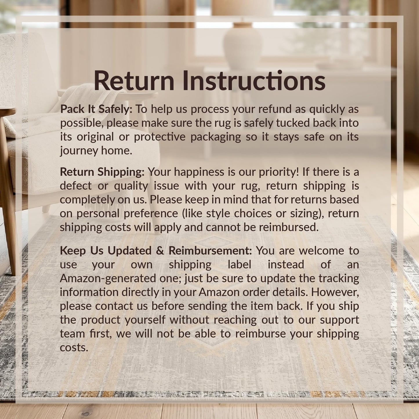 Design&I 8'x10' Washable Area Rug Traditional Medallion Centerpiece Rectangular Border Panel Design for Dining Room, Large Office, Lounge, Snag-Free Chair-Friendly Large