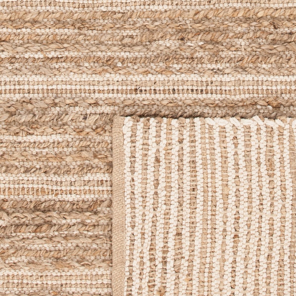 SAFAVIEH Cape Cod Collection Accent Rug - 3' x 5', Natural & Ivory, Handmade Flat Weave Jute, Ideal for High Traffic Areas in Entryway, Living Room, Bedroom (CAP851G)