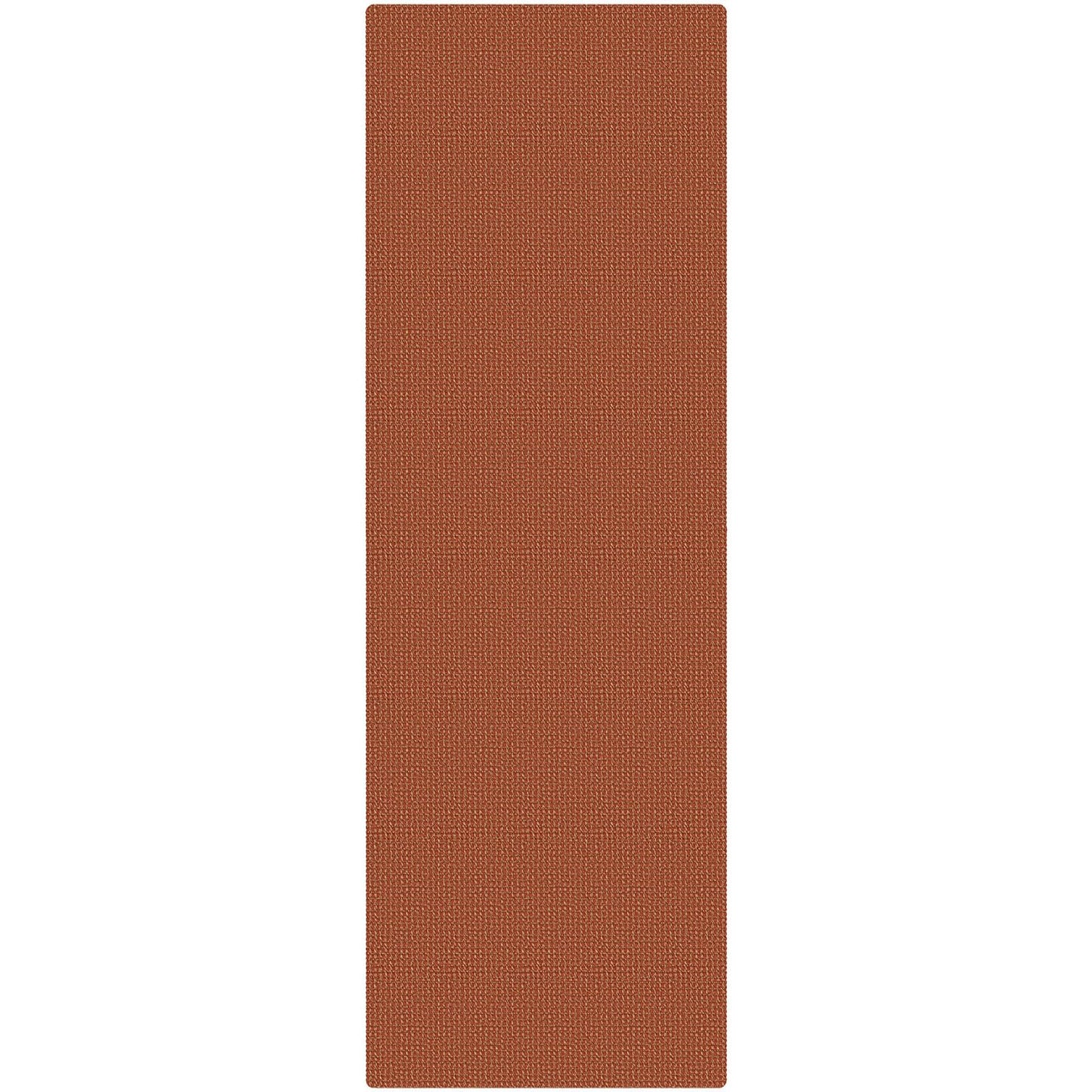 IOHOUZE Washable Runner Rug 2x7 Non Slip Runners for Hallways Entryway Runner Indoor, Kitchen Rugs Woven Cotton Floor Carpet for Kitchen Hall Entrance Bedroom, Burnt Orange/Tan