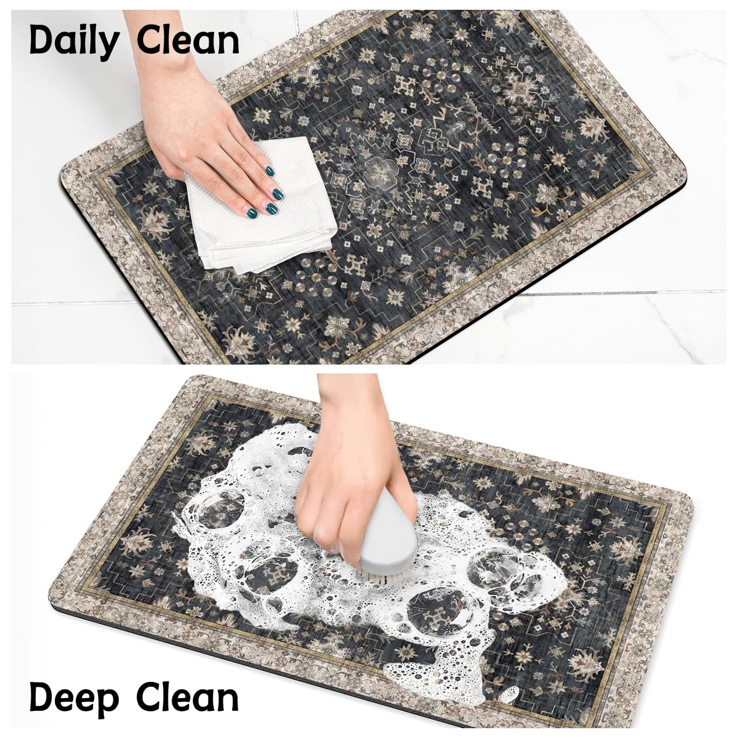 Pet Food Mats for Floor, Absorbent Dog Mat for Food and Water Dispenser Mat, Dog Food Mat Quick Dry Cat Food Mat Pet Supplies