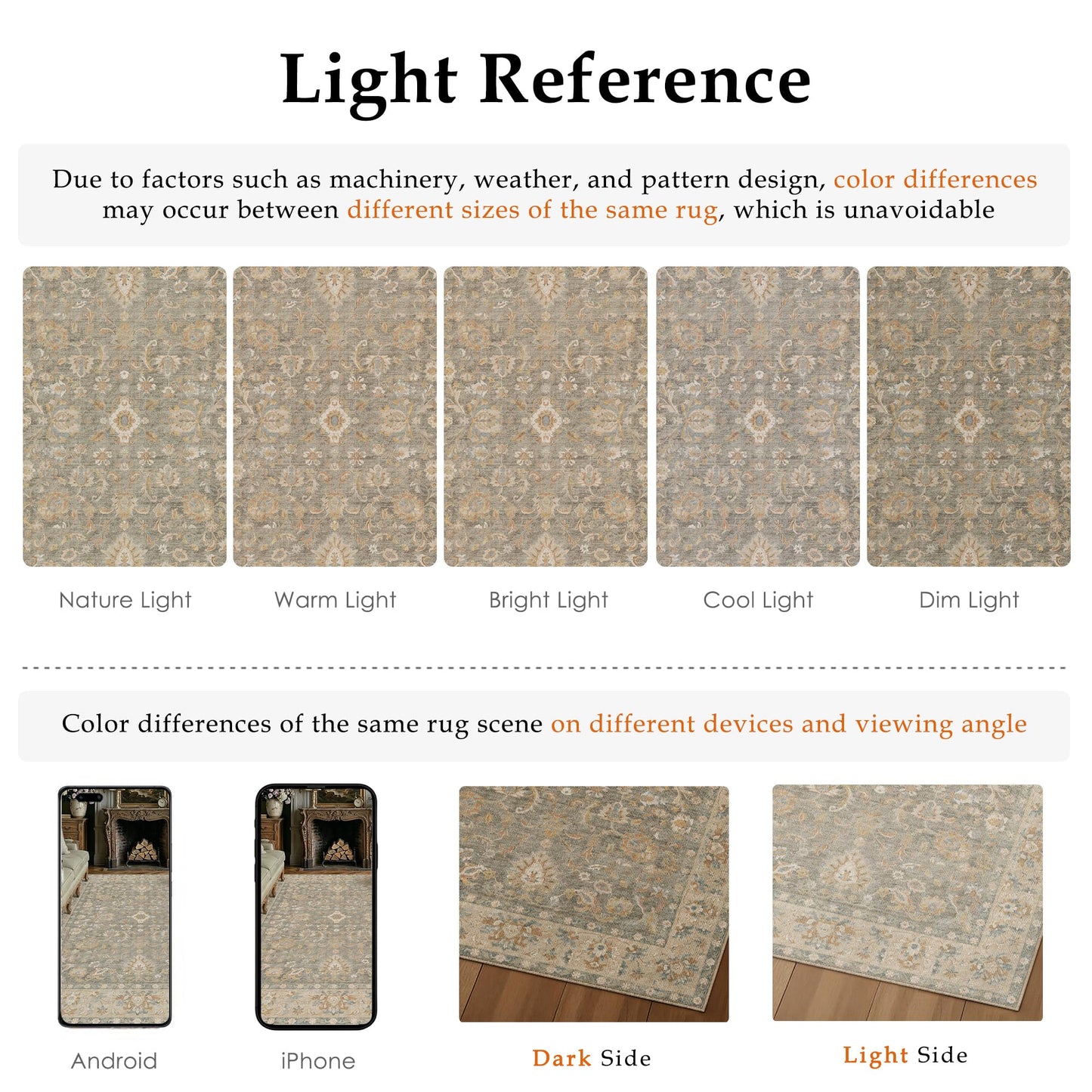 HUGEAR 2x6 Washable Vintage Runner Rug Brown Neutral Distressed Low Pile Non Slip Soft Long Area Carpet Indoor Hallway Throw Rug for Entrance Kitchen Bathroom Laundry Living Room
