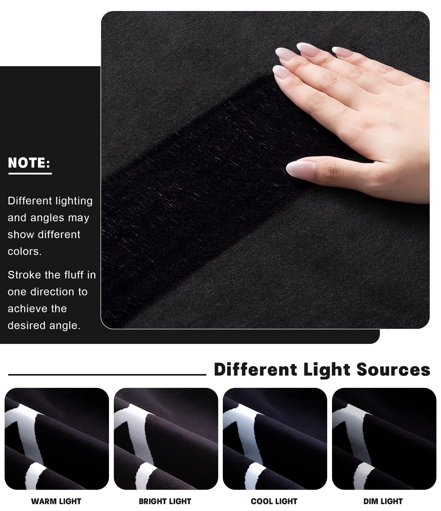 YIHOUSE Modern Washable Area Rug for Living Room Bedroom - Large Abstract Black and White Rug Non-Slip Ultra-Thin Home Decor (Dark Curve, 5'x7'ft)
