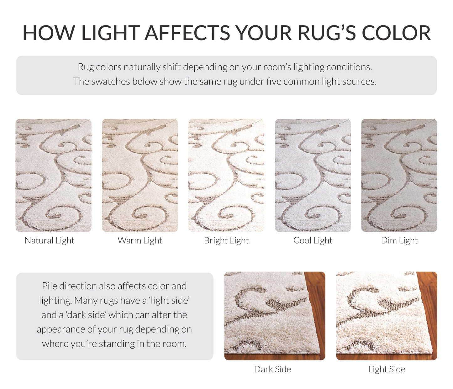 SAFAVIEH Area Rug 8x10 - Florida Shag Collection - Large - Cream & Beige, Scroll Design, Non-Shedding & Easy to Clean, High-Low Plush Pile, Ideal for Living Room, Bedroom, Dining Space (SG455-1113)