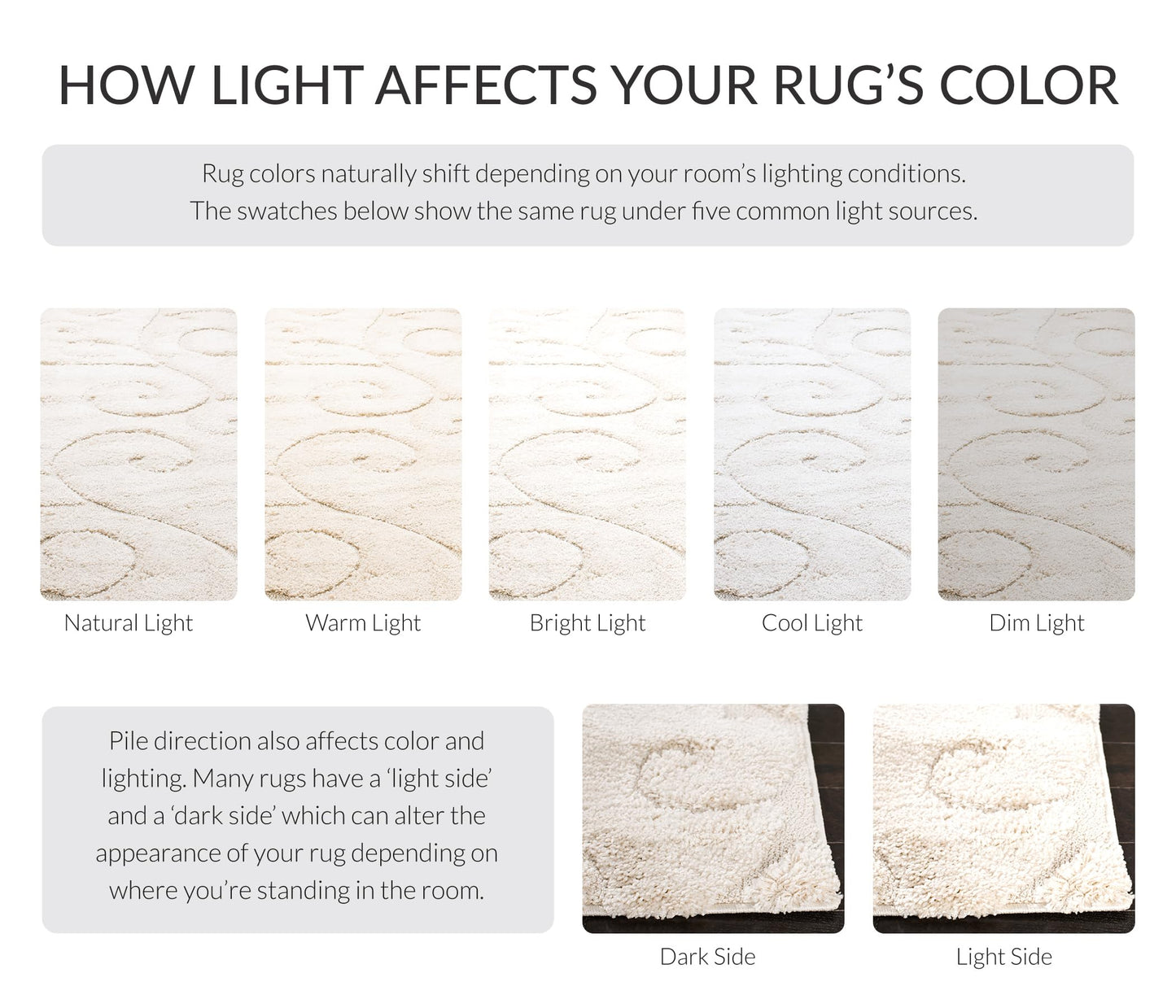 SAFAVIEH Area Rug 8x10 - Florida Shag Collection - Large - Cream & Cream, Scroll Design, Non-Shedding & Easy to Clean, High-Low Plush Pile, Ideal for Living Room, Bedroom, Dining Space (SG455-1111)
