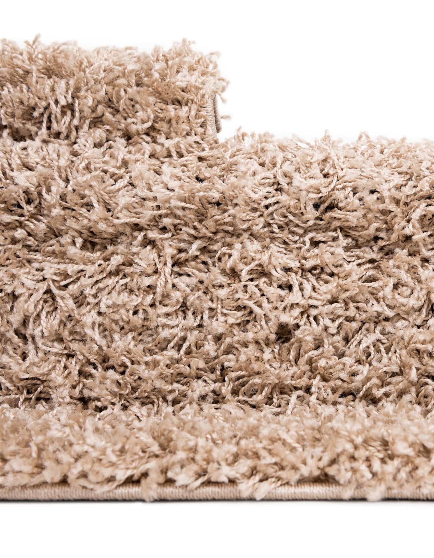 Unique Loom Solid Shag Collection Area Rug (7' 10" x 10' Rectangle, Taupe)