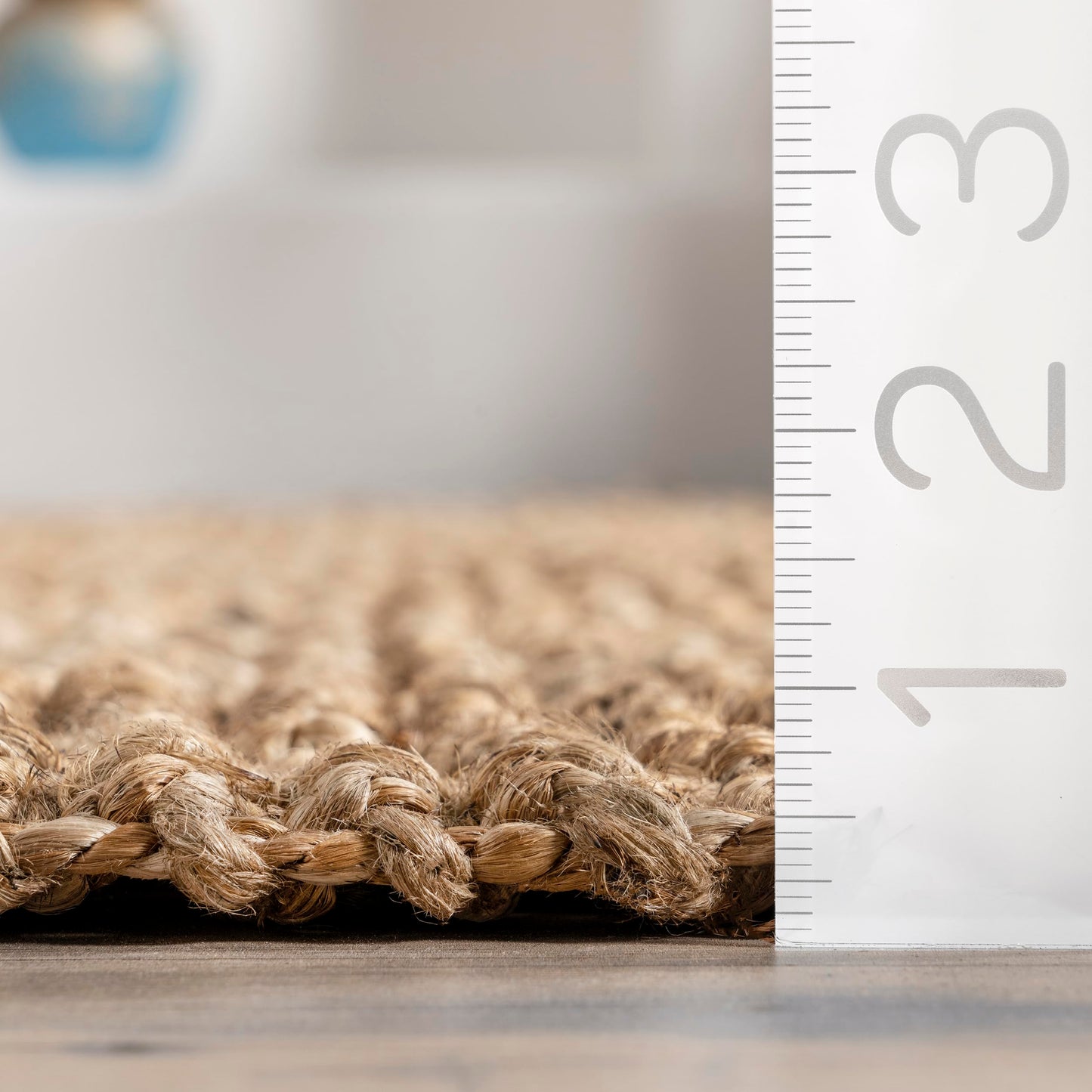 Nuloom Raleigh Natural, 2'6" x 6', Handmade, Jute & Wool, Soft and Textured, High Traffic, Stain Resistant, Easy Clean, Durable Runner for Bedroom, Living Room, Dining Space, Den, Foyer, Entryway