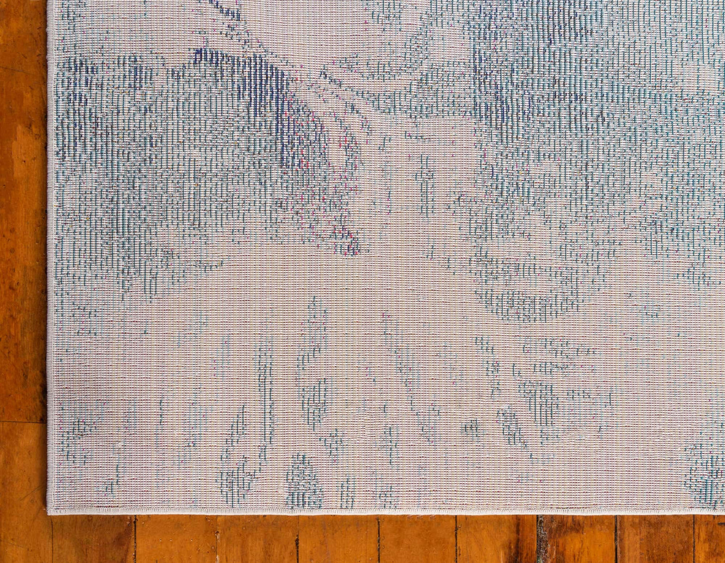 Unique Loom Positano Collection Coastal Modern Coral Lobster Shells Light Blue Area Rug (4' x 6')