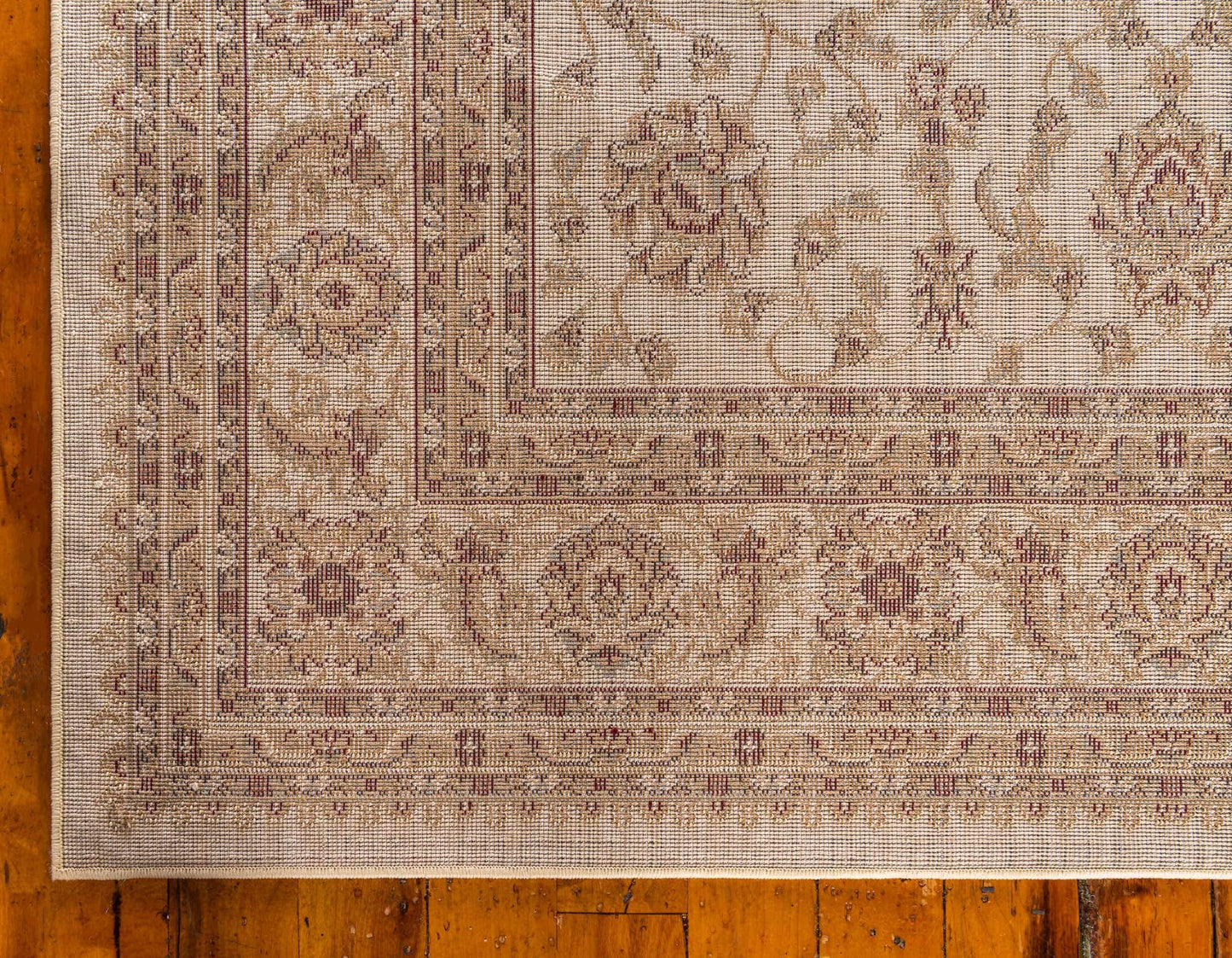 Unique Loom Voyage Collection Traditional Oriental Classic Intricate Design Area Rug (4' 0 x 6' 0 Rectangular, Ivory/Gold)