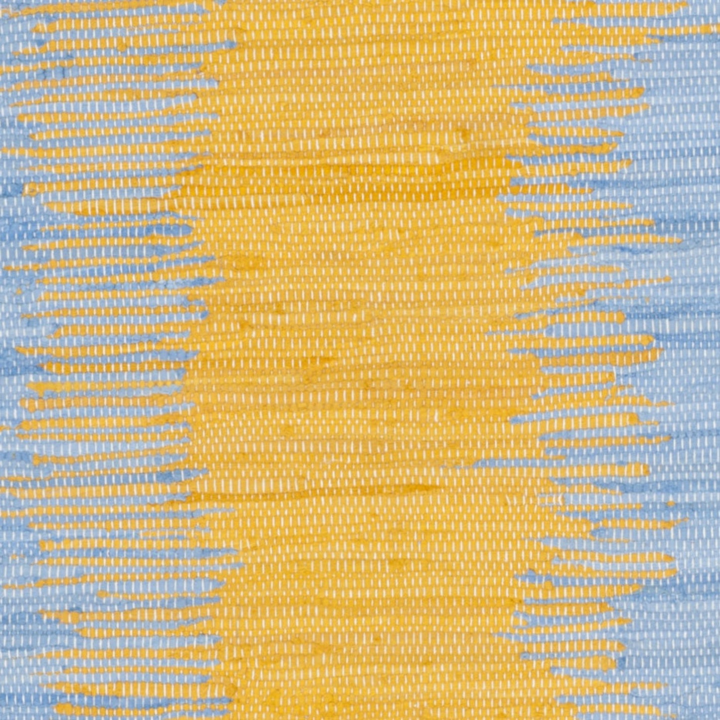 SAFAVIEH Montauk Collection Area Rug - 4' Round, Green & Gold, Handmade Stripe Fringe Cotton, Ideal for High Traffic Areas in Living Room, Bedroom (MTK710B)