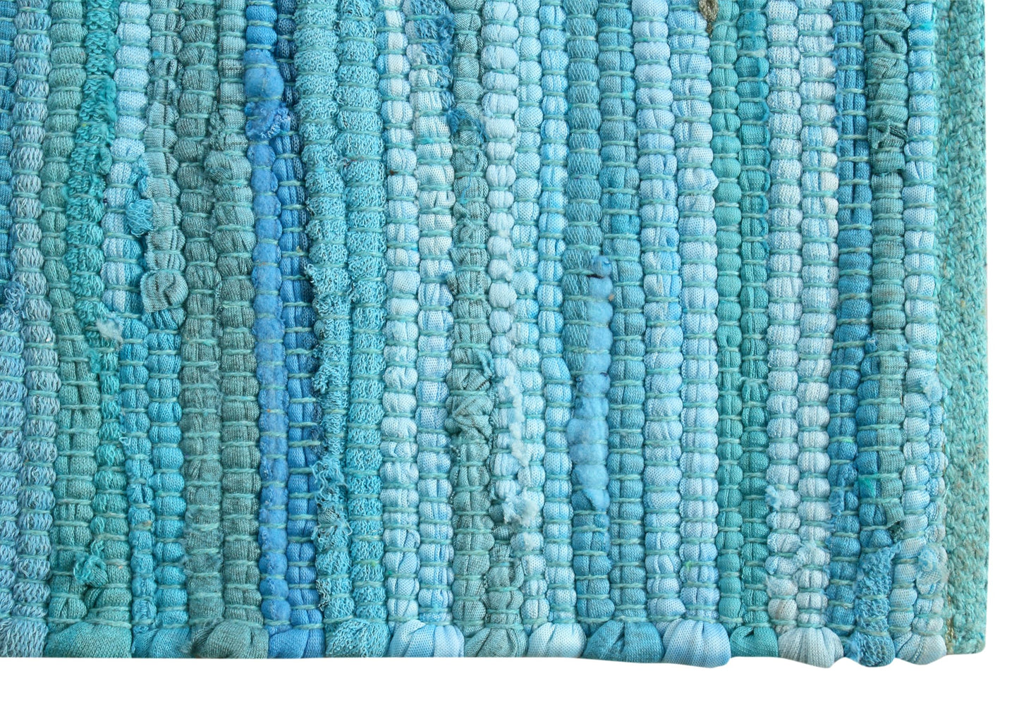 VEVARA HOMES Handmade Cotton Chindi Rug Area Rag Washable Recycled Rugs for Home Décor, Living Room and Bedroom (Teal, 3X5 Feet)