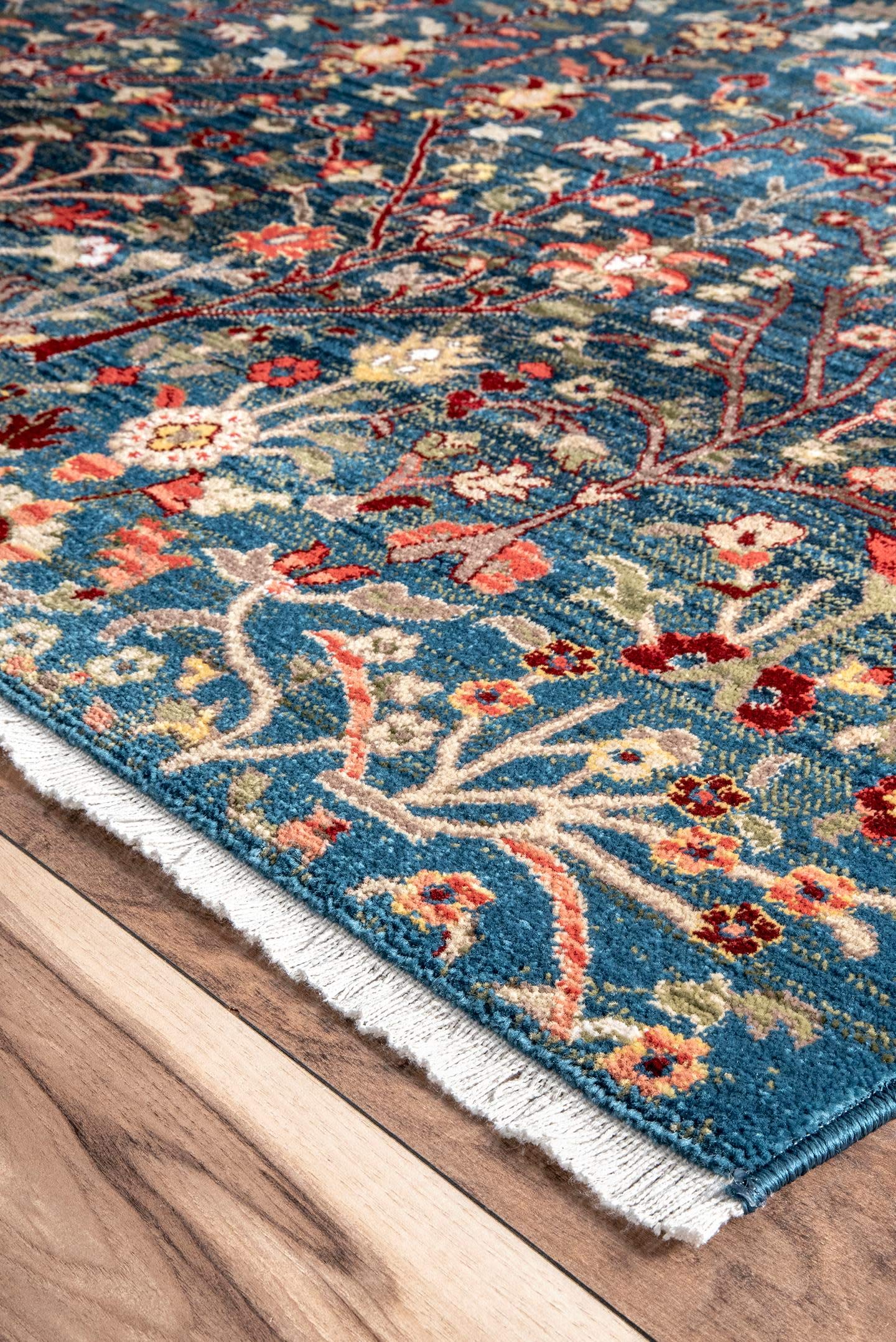 nuLOOM Dasilva Tribal Fringe Runner Rug, 2' 6" x 8', Blue