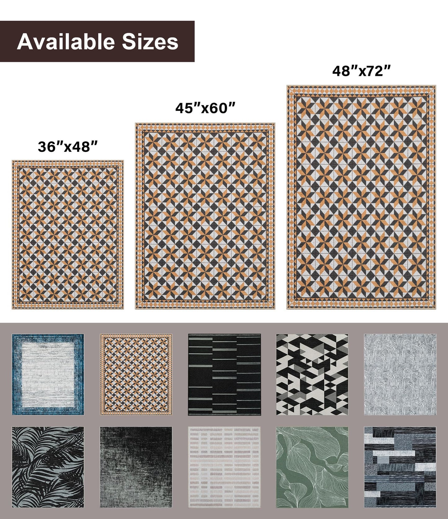 chakme Office Chair Mat for Hardwood Floor, 48"x36" Easy Glide Computer Desk Mat Protector for Rolling Chair Under Desk Rug Nonslip Backing, Machine Wash, (Plaid)