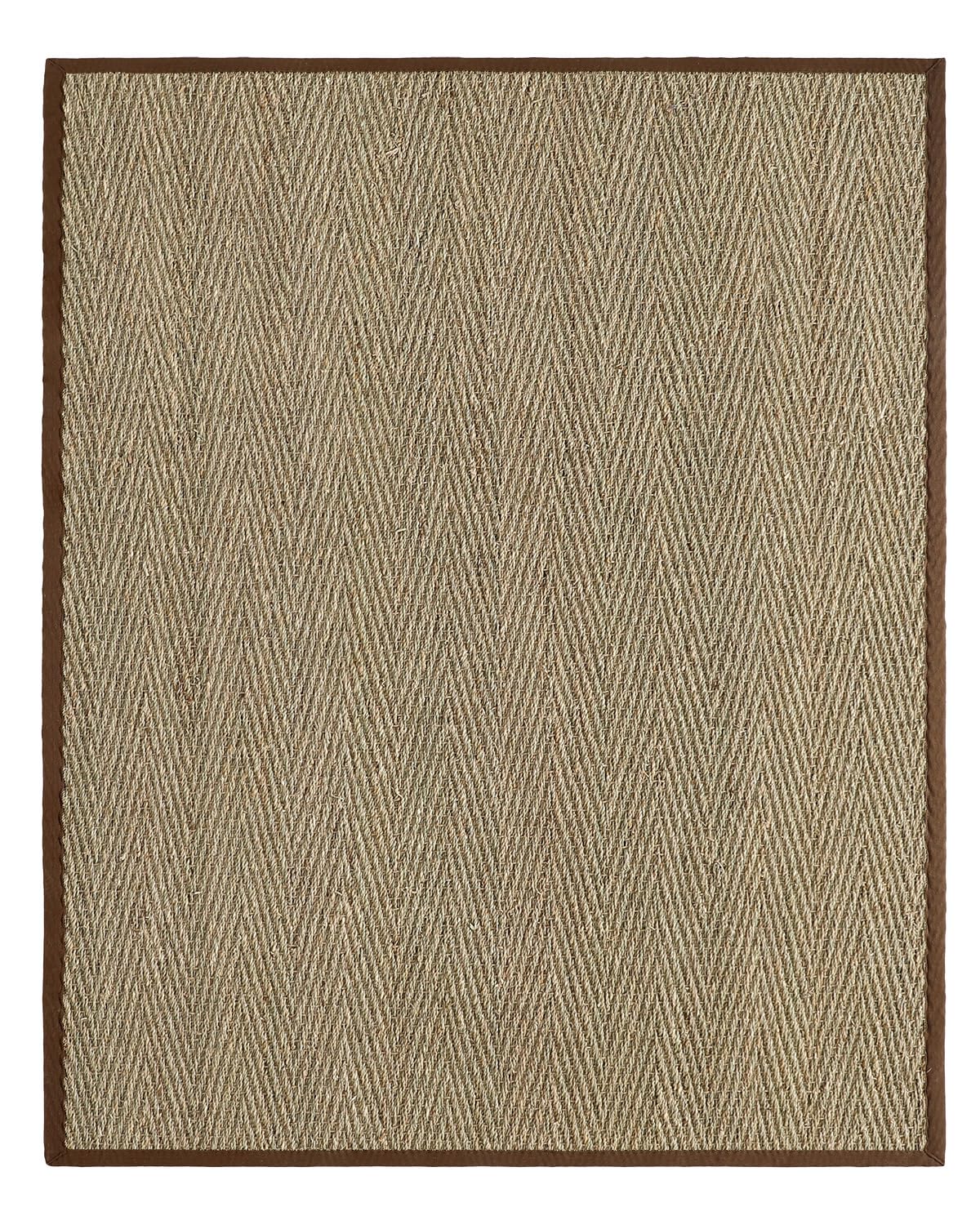 DEXI Area Rug Natural Fiber 4x6, Braided Woven Seagrass Rugs No Shed, Soft Neutral Rustic Carpet Mat for Indoor Entryway Outdoor Patio Dining Living Room Bedroom Farmhouse, Natural