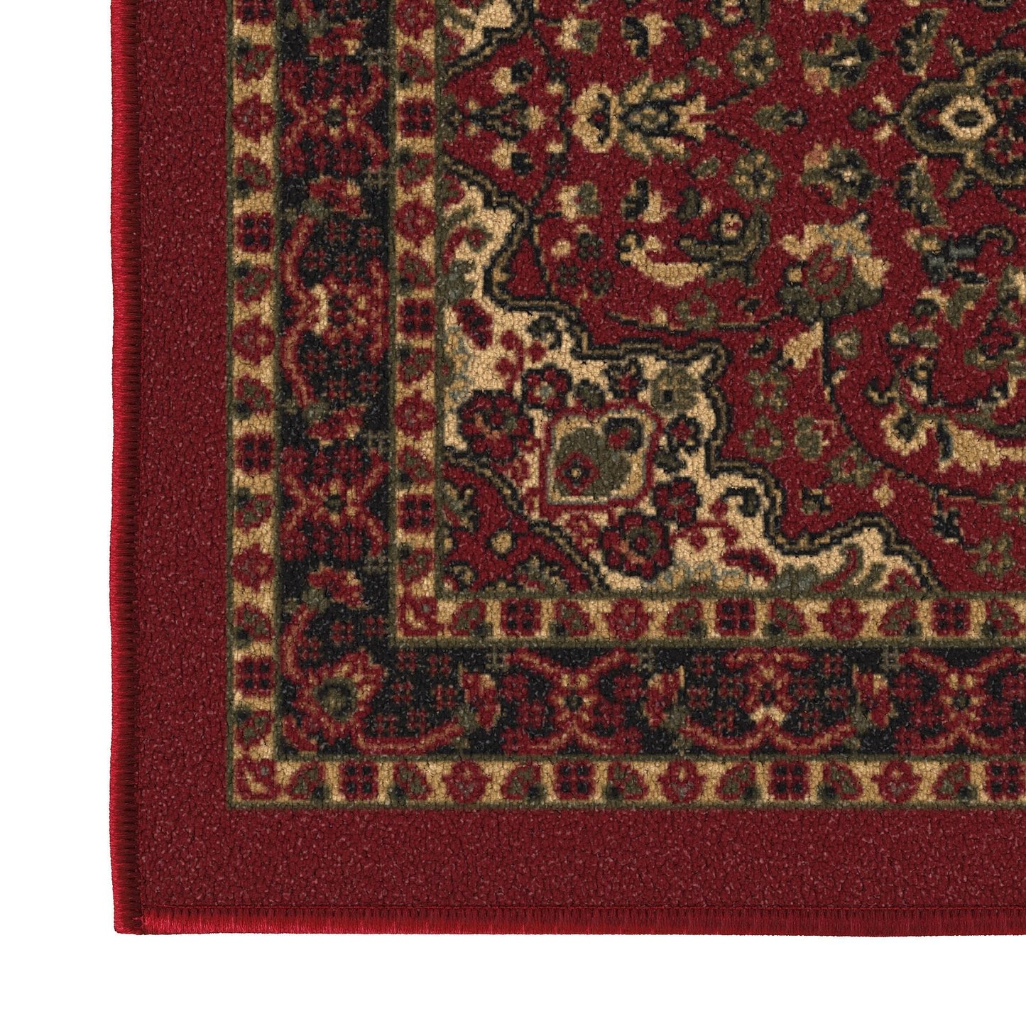 Ottomanson 5' x 6'6" Rugs for Living Room Oriental Area Rug for Bedroom - Non Slip Durable Large Floor Carpet for High Traffic Areas - Indoor Rug for Dining Room Kitchen Kids Playroom, Red