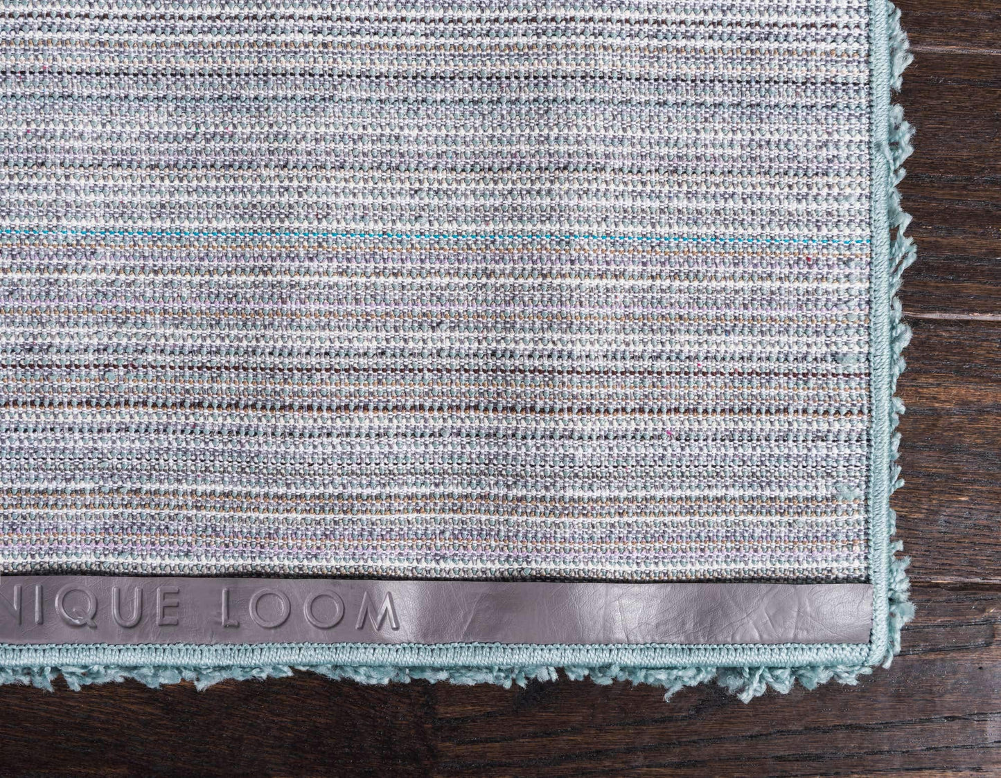 Unique Loom Solid Shag Collection Area Rug (10' x 13' 1" Rectangle Light Slate Blue)