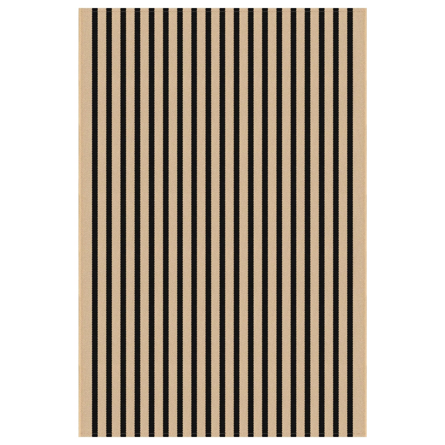KOZYFLY Brown and Black Striped Rug 4x6 Ft Area Rug Washable Indoor Outdoor Rug Cotton Door Mat for Double Front Door Entryway Patio Porch Living Room Carpet