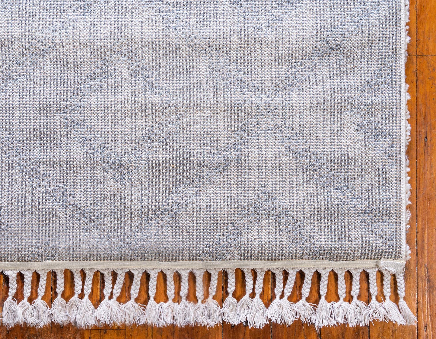Rugs.com Athena Shag Collection Rug – 8' Square Ivory Shag Rug Perfect for Living Rooms, Kitchens, Entryways