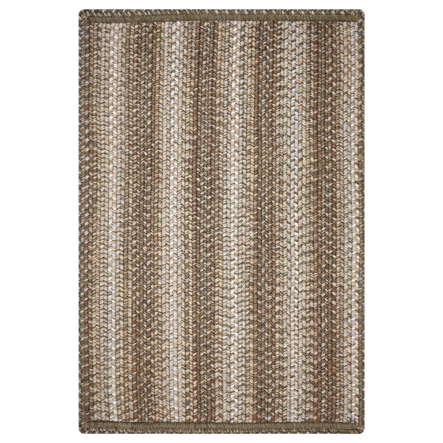 Homespice Chicory Braided Entryway Rugs with Rubber Backing 17"x47" - Rectangle, Brown - Made with Durable Polypropylene - Waterproof, Stain Resistant and Washable