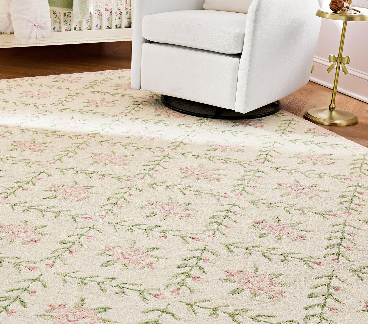 Anthrofy Brix Area Rug – 5’ x 8' – Handmade Wool Area Rugs – Floral Pink – Rugs for Living Room, Bedroom – Anti-Skid – Carpets with Non-Slip Natural Backing with 100% Cotton
