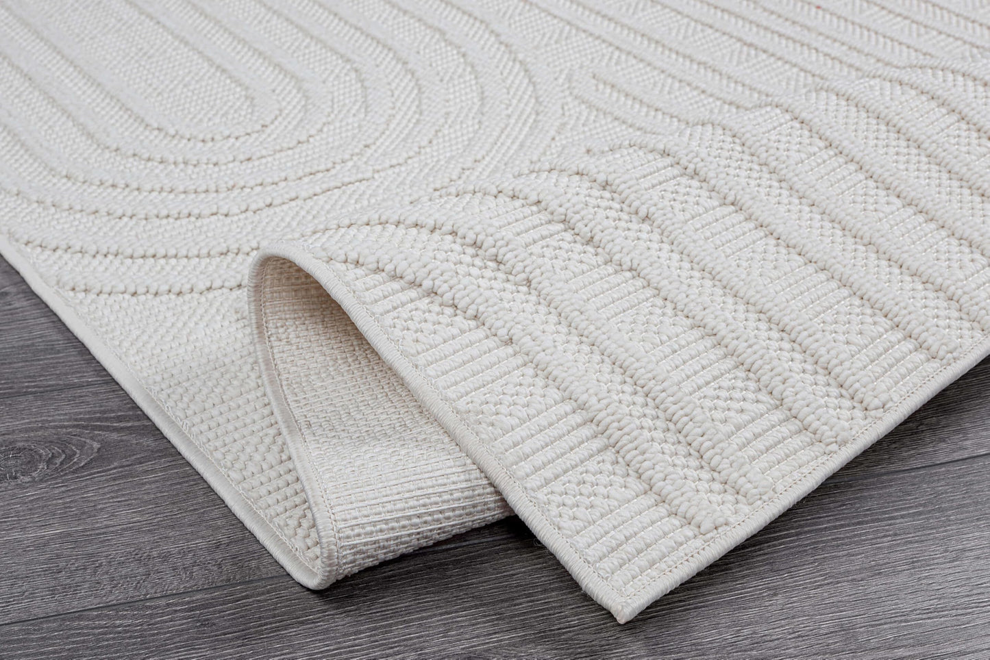Beverly Rug Micro Loop Area Rug White 8x10 Modern Luxury Soft Circle Geometric Durable Indoor Area Rugs for Living Dining Room Office Stain Resistant Non Shedding Casual Indoor Carpet White 8 x 10