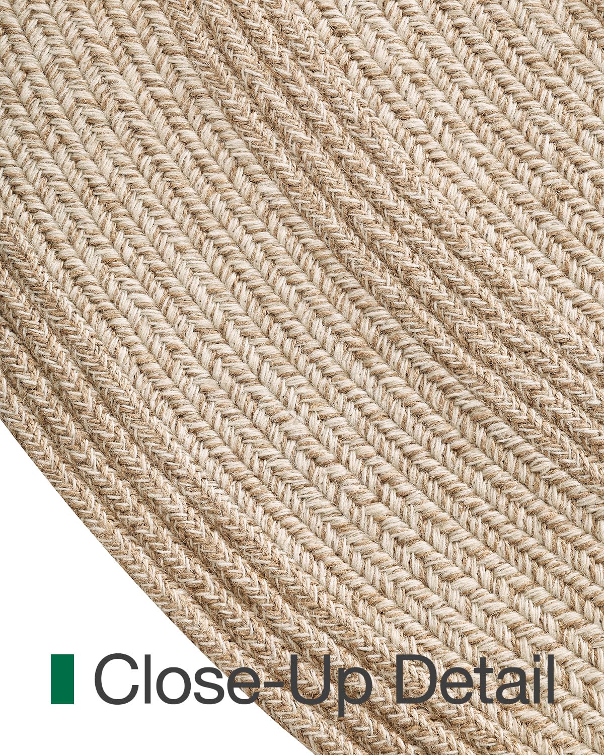 LUMI Jute Area Rug 5x8 Oval for Living Room, Natural Braided Woven Rugs Non Slip, Neutral Carpets No Shedding, Durable for High Traffic, Dining Room, Indoor, Outdoor, Patio