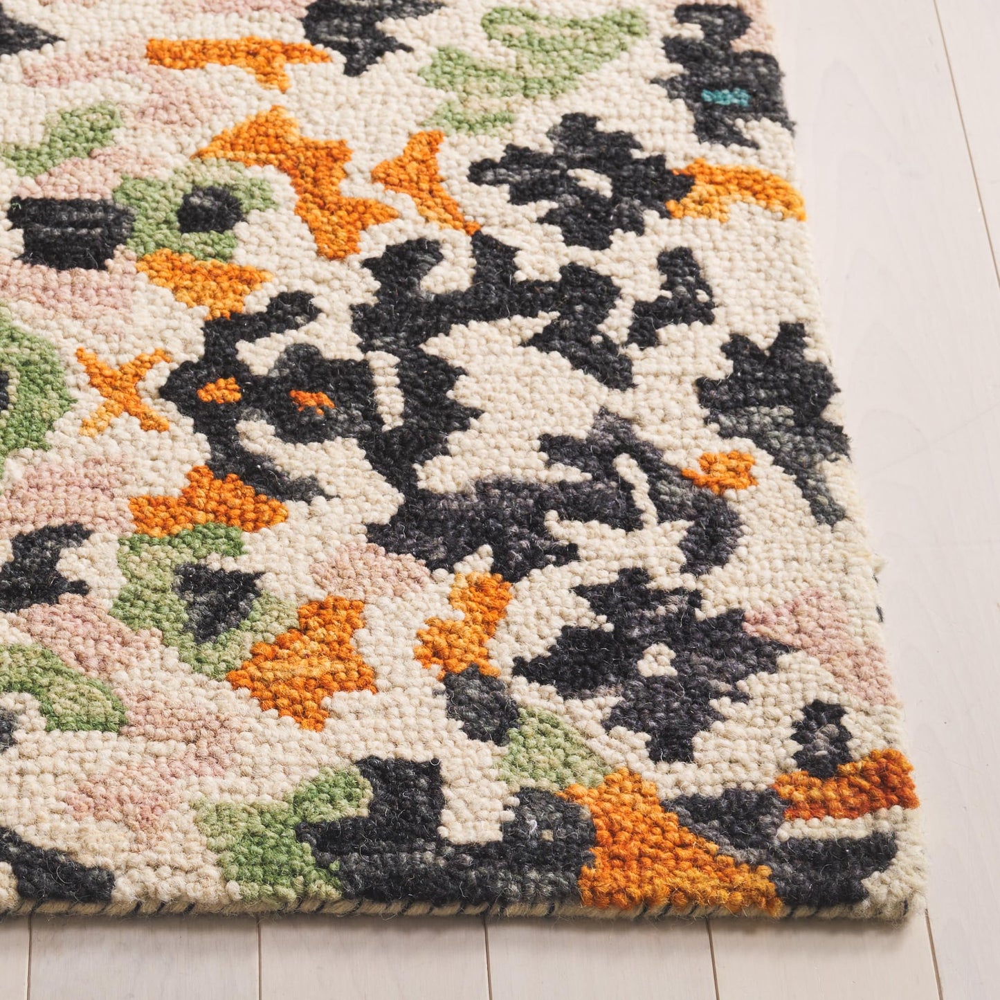 Safavieh Area Rug 8x10 - Aspen Collection - Large - Ivory & Pink, Handmade Wool, Ideal for Living Room, Bedroom, Office, Dining Space (APN104A)