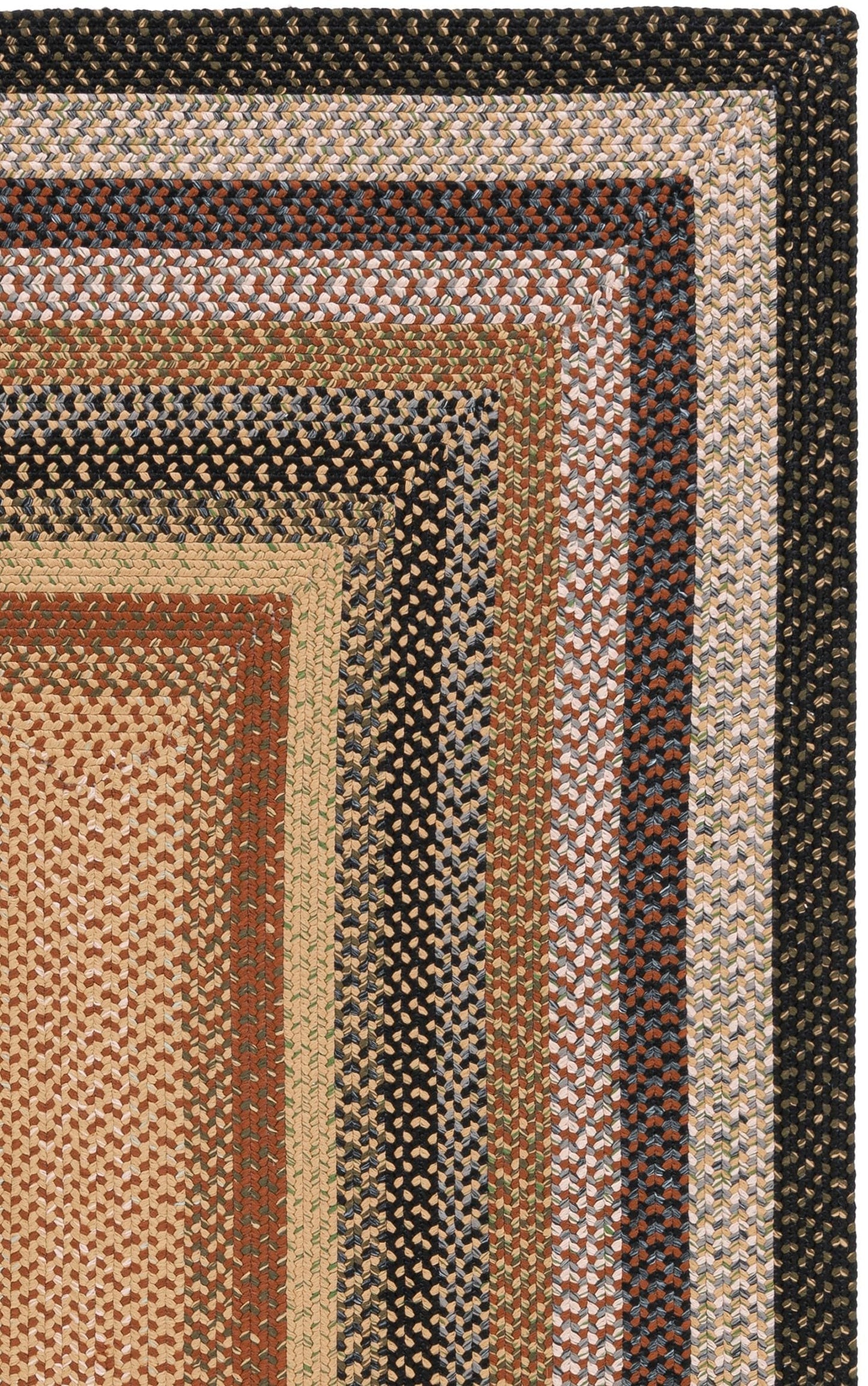 SAFAVIEH Washable Rug Outdoor Braided Collection - 8' x 10', Multi, Handmade & Reversible, Non-Shedding & Easy to Clean, Ideal for Patio, Backyard, Mudroom (BRD308A)