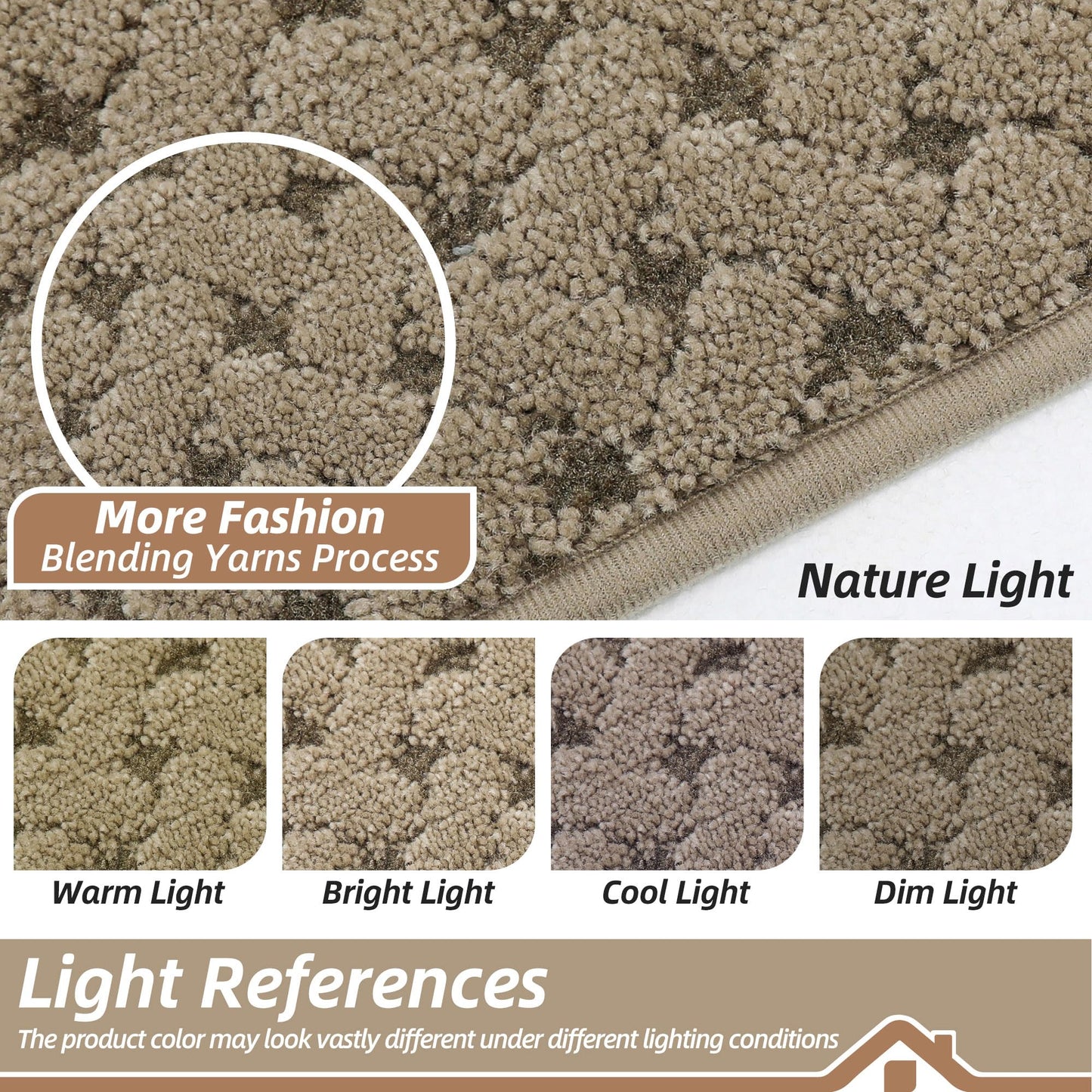 BEQHAUSE Dirt Trapper Door Mat Non-Slip Entryway Rugs Stain Resistant Absorbent Dog Doormats Woven-Look Washable Welcome Floor Doormat for Front Back Door, Dirty Wet Shoes & Paws, 36" x 60", Beige