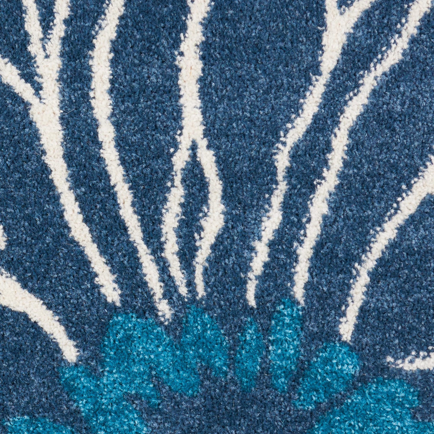 Nourison Home Passion Blue 8' x 10' Area Rug - Easy Clean, Non Shedding, Bed Room, Living Room, Dining Room, Kitchen (8' x 10')