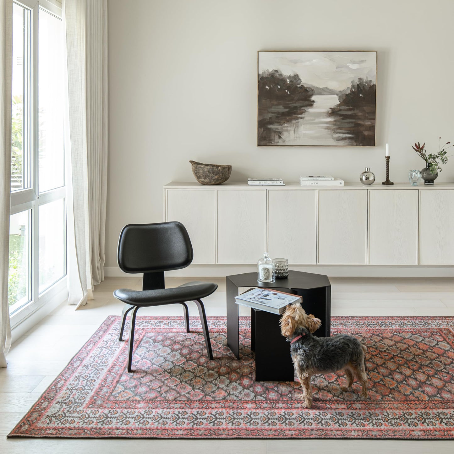 KNOTTING MATTERS Knot in Line 5’ x 8’ Area Rug – Warm Taupe & Clay Heritage Flatweave, Low-Pile – Easy Clean Area Rug – Perfect for Living Room, Dining Room, Bedroom – Pet & Kid Friendly