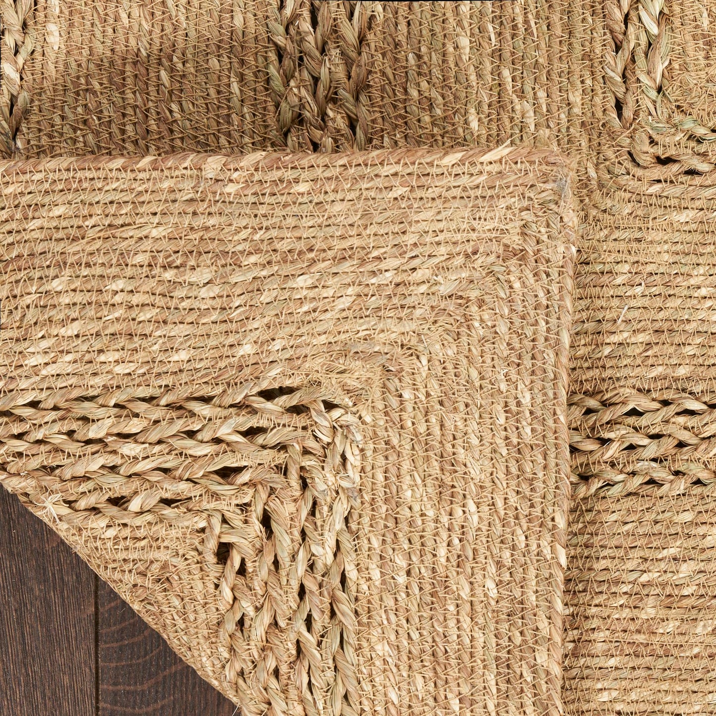 Nourison Home Natural Seagrass Natural 4' x 6' Area Rug - Easy Clean, Non Shedding, Bed Room, Living Room, Dining Room, Kitchen (4' x 6')