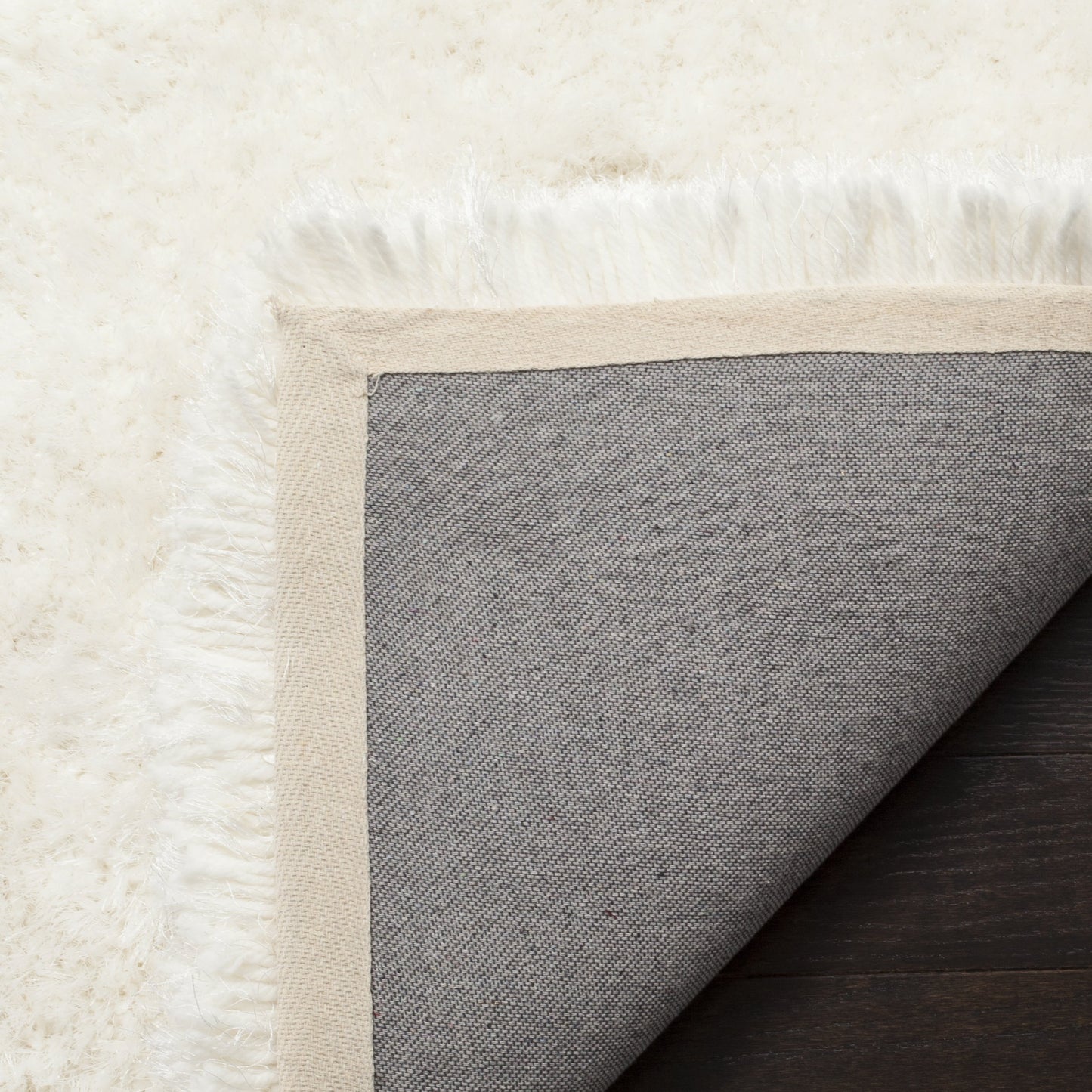 SAFAVIEH Luxe Shag Collection Area Rug - 5' x 8', Ivory, Handmade Glam, 3.2-inch Thick Ideal for High Traffic Areas in Living Room, Bedroom (SGX160A)